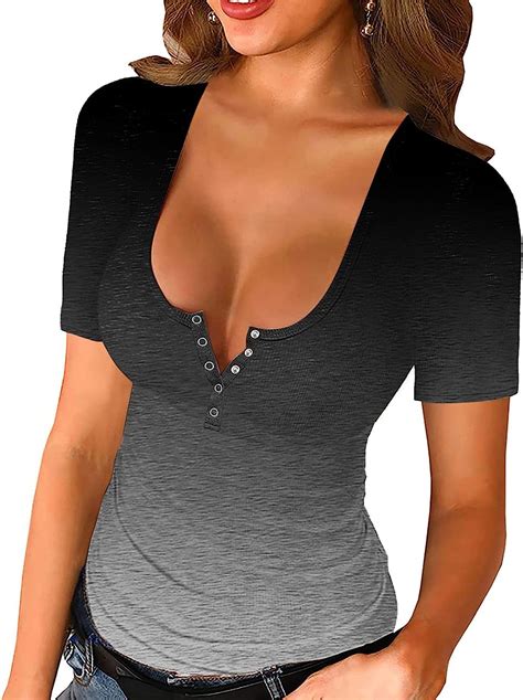 A Womens Button Down Camis Tank Tops Basic Sexy Summer Sleeveless Tie Dyed Shirts Gray