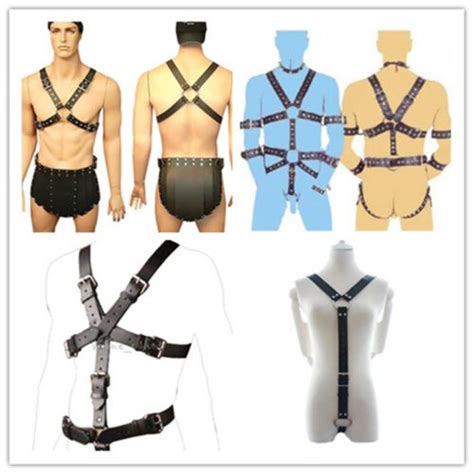 mens pu leather full body chest harness lingerie cosplay clubwear costume belts ebay