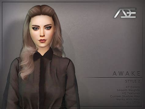 Ade Darma`s Awake Style 2 Hairstyle The Sims Resource Sims 4 Hairs