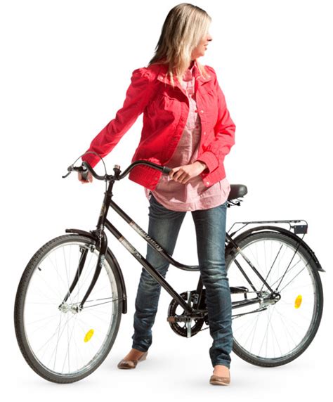 Woman Standing Next To Bike