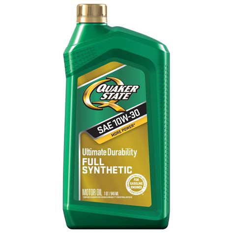 Quaker State Ultimate Durability Full Synthetic Motor Oil Sae 10w 30 1