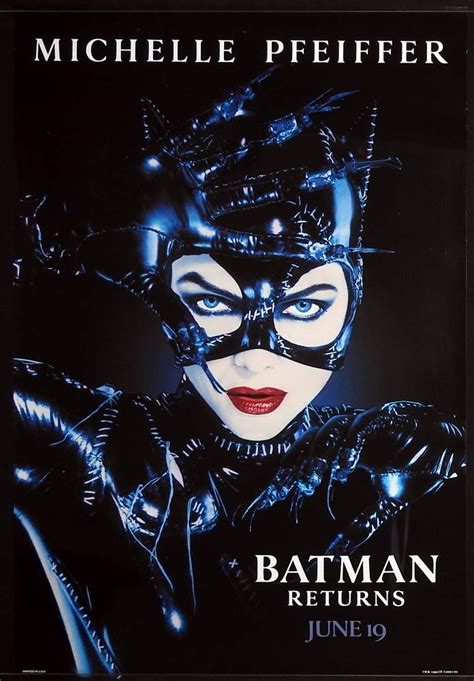 Batman Returns Original Us Advance One Sheet Movie Poster Michelle Pfeiffer Catwoman Moviemem