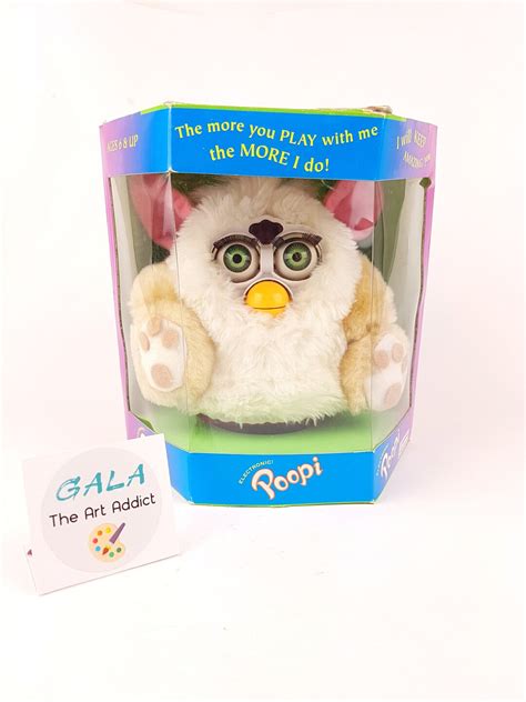 Furby Poopi With Box Working Fake Brown And White Knock Off Gray