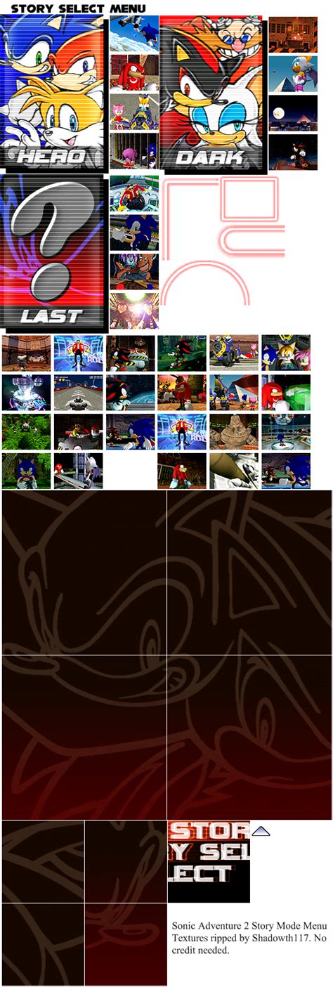 Dreamcast Sonic Adventure 2 Story Select Sprites The Spriters