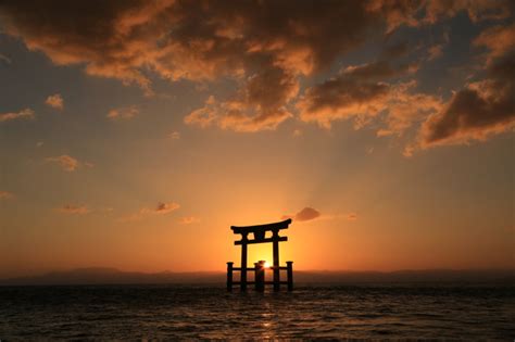 個別「「白鬚神社2015年10月25日湖中大鳥居に昇る朝日」」の写真、画像 Tooniis Fotolife