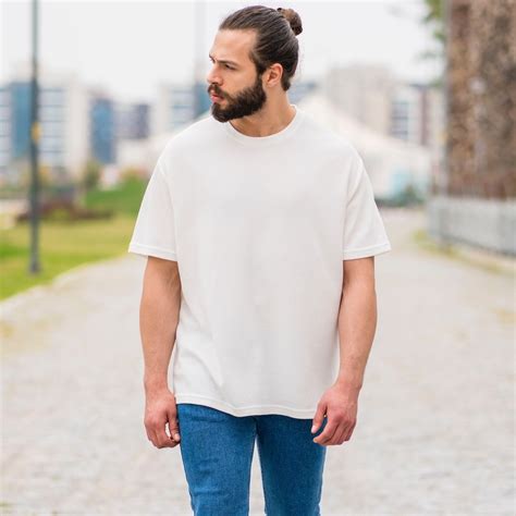 Mens Dotwork Oversize T Shirt In White Martin Valen