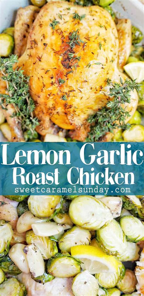 Lemon Garlic Roast Chicken Chicken Crockpot Recipes Roasted Garlic Chicken Chicken Slow