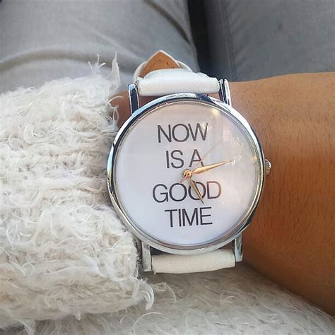 Now Is A Good Time Unisex White Watch On Luulla