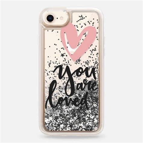 Casetify Iphone 8 Liquid Glitter Case You Are Loved Love By Nadya
