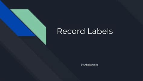 Record Labels And Permission