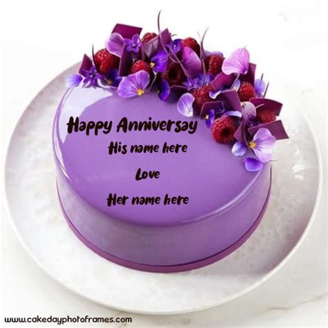 Search, discover and share your favorite one year anniversary gifs. Anniversary Cake Image with Name Editor | cakedayphotoframes