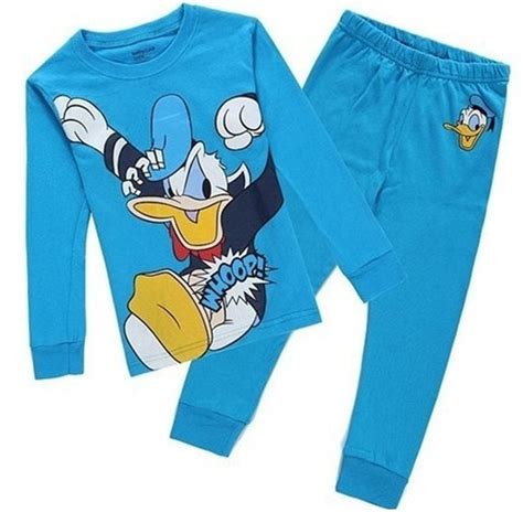 Donald Duck Pajamas Toddler Boys Kids Pyjamas Autumn Cartoon Clothes