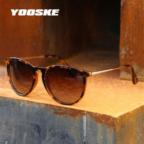 Yooske Classic Polarized Sunglasses Women Luxury Brand Retro Round Sun Glasses Men Colorful Cat