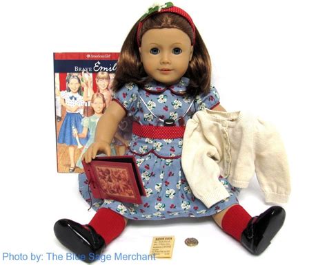 dolls and bears by brand company character american girl doll emily dress and shoes new molly