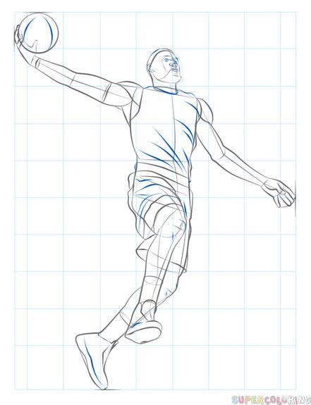 How To Draw A Basketball Player Dunking Step By Step Drawing