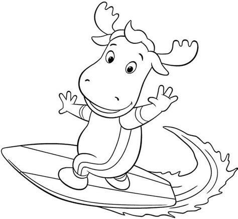 Tyrone Is Great Surfer In The Backyardigans Coloring Page Kids Play