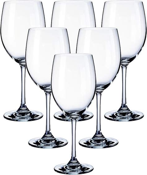 Kingrol 11 5oz 340ml Red Wine Glasses Set Of 6 Crystal Wine Glasses Classic Stemware Set For
