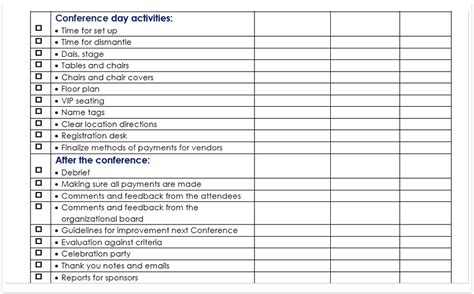 Corporate Conference Planning Checklist Hot Sex Picture
