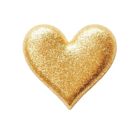 Gold Heart With Silver Glitter Heart Metallic Foil Png Transparent