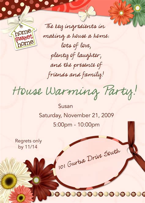 Housewarming Invitations Message House Warming Invitations