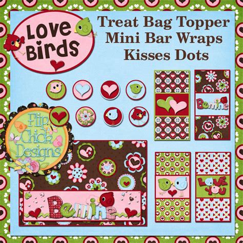 Love Birds Printable Valentine Pack Etsy