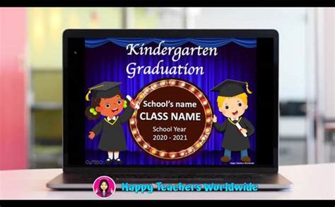 Kindergarten Graduation Ceremony Powerpoint Slideshow Tpt