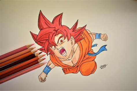 Goku Super Saiyan God Drawing At Explore