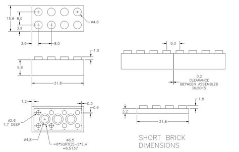 Lego Man Orthographic Drawing