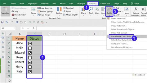 But look around the ribbon interface and you won;t find one simple button or command that can let you insert a tick mark in a click. How to Remove/Delete Multiple Checkboxes at Once in Excel ...