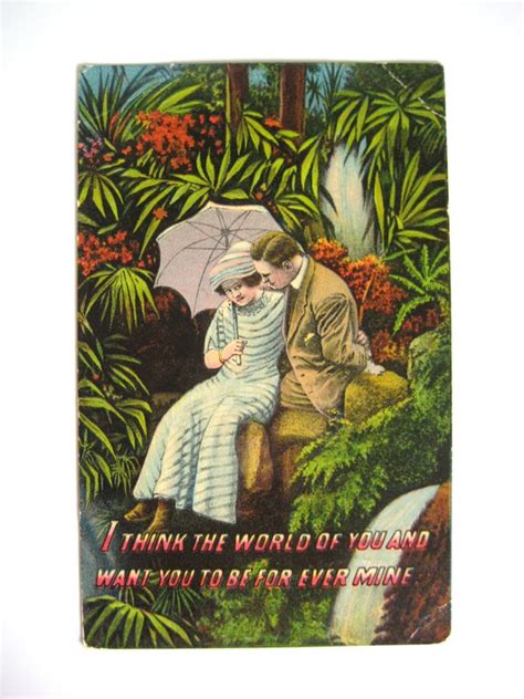 1910s Valentine Post Card Love Postcard Be Mine Vintage