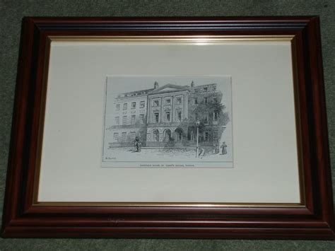 Print Circa 80 Yrs Old Engraving Lichfield House St James S Square