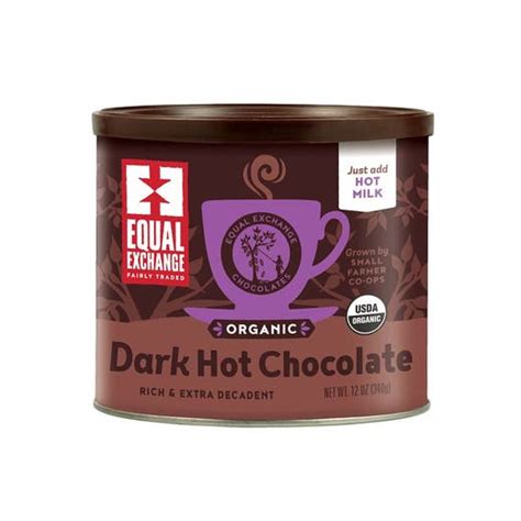 Equal Exchange Organic Dark Hot Chocolate Cocoa 12 Oz Co Op Market