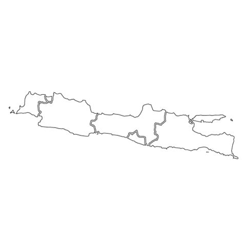 Detail Gambar Peta Pulau Jawa Hitam Putih Koleksi Nomer