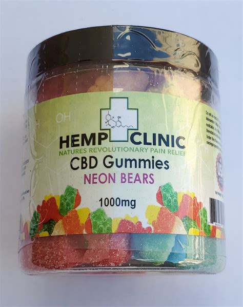 hemp clinic cbd gummies neon bears 1000 mg tacony distributors