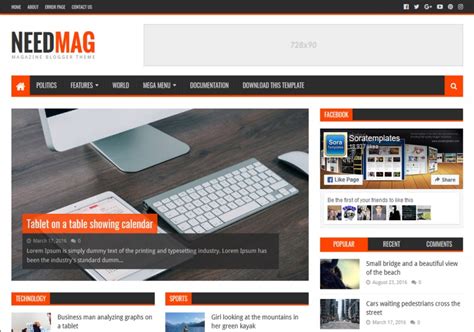 Needmag Blogger Template High Quality Free Blogger Templates