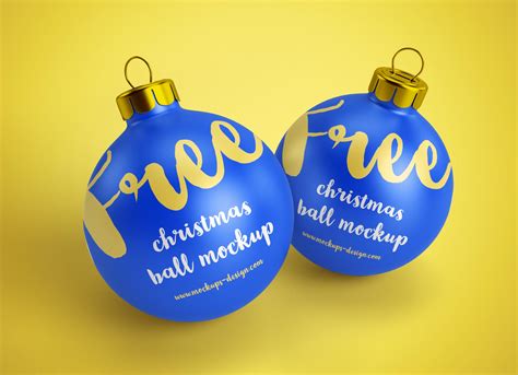 christmas ball bauble ornament mockup psd files good mockups