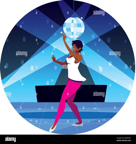 Woman Dancing In Nightclub Party Dancing Club Music And Nightlife Vector Illustration Design