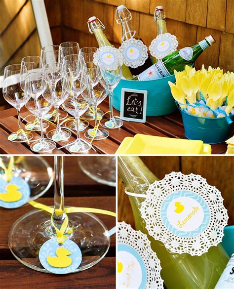 Those roses took no time using the machine rather than hand folding and scoring. Crafty & Charming Rubber Ducky Baby Shower // Hostess with ...