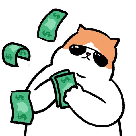 Cat Money Sticker by FATZOO for iOS & Android | GIPHY