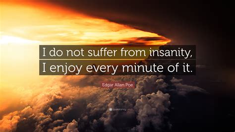 Edgar Allan Poe Quote “i Do Not Suffer From Insanity I Enjoy Every