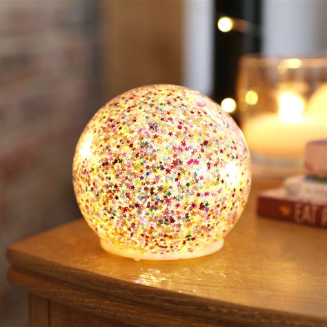 Small Led Rainbow Glitter Light Globe Lisa Angel