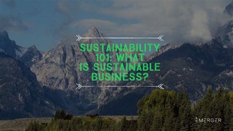 Sustainability 101 What Is Sustainable Business Sustainable