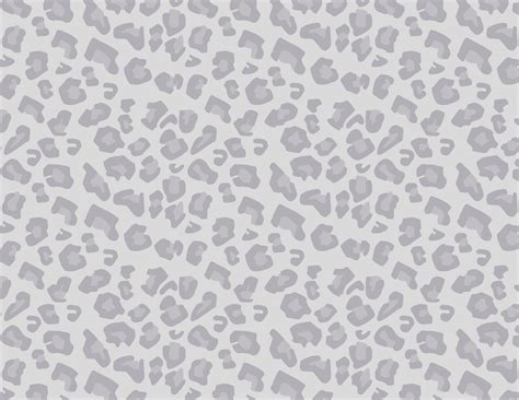 Modern Leopard Print Pale Gray Wallpaper Happywall