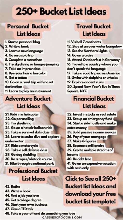 Over 250 Of The Best Bucket List Ideas To Add To Your Personal Bucket