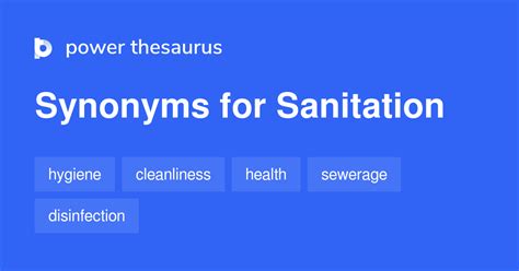Sanitation Synonyms 278 Words And Phrases For Sanitation
