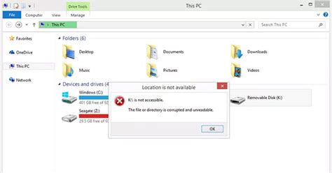 How To Fix The File Or Directory Is Corrupted And Unreadable Error