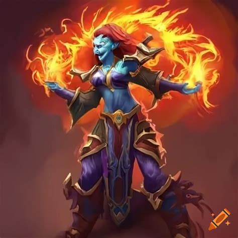 Female Troll Fire Mage From World Of Warcraft On Craiyon