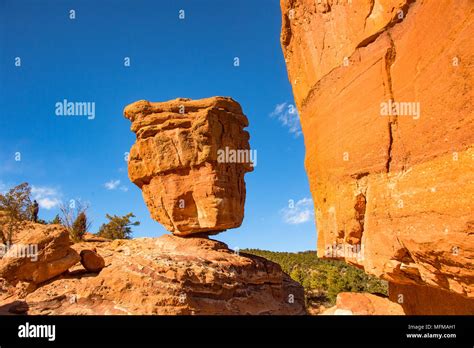Balanced Rock At The Garden Of The Gods In Colorado Springs Colorado
