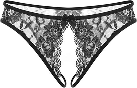 Bibilili Crotchless Panties For Women For Sex Open Crotchless Lace See Through Underpants
