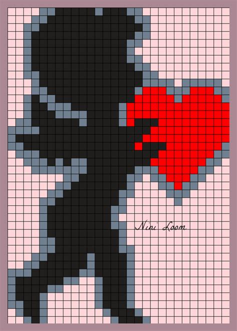 Si tu veux gagner du temps, tu peux taper la première ligne. Cupid pixel art | Pixel art facile, Dessin pixel